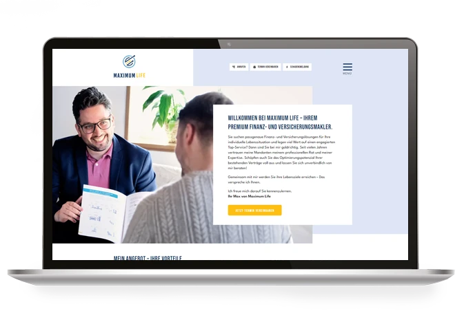 Makler Homepages | Referenz Maximumlife